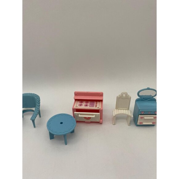 Vintage 1980s Fisher Price Precious Places Doll House Furniture Lot - Picture 3 of 6
